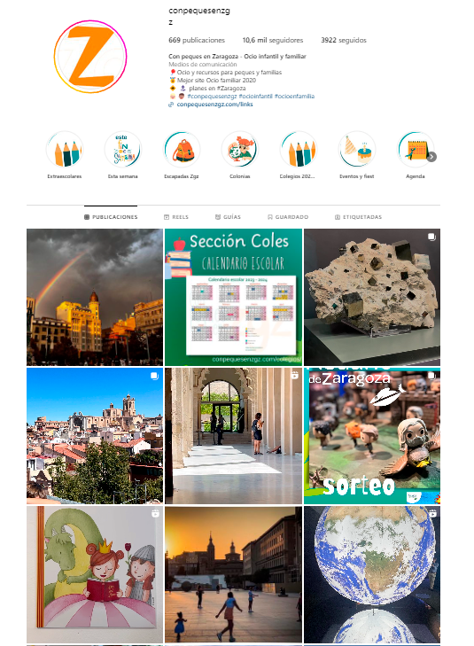 El Instagram de Con peques en Zaragoza
