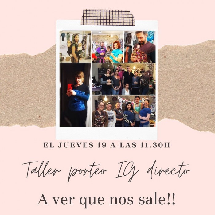 #MIZenCasa .Taller virtual de porteo por Teo y Leo