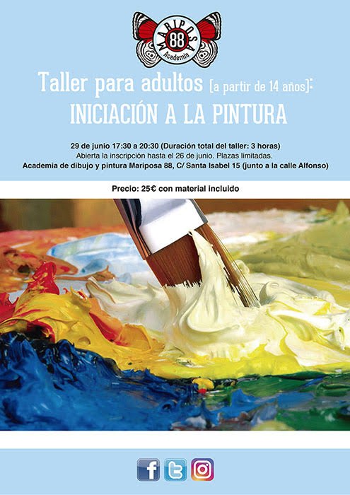 Taller de iniciaciÃ³n a la pintura para adultos