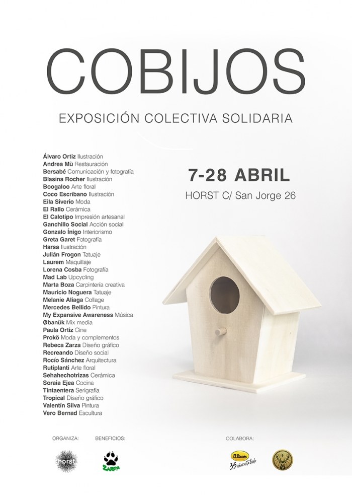 Cobijos, exposiciÃ³n colectiva solidaria en Horst