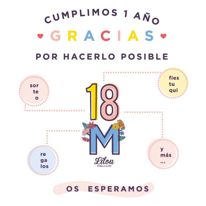 Â¡Fiesta 1Âº Aniersario Lilou, Sucrusal de la felicidad!