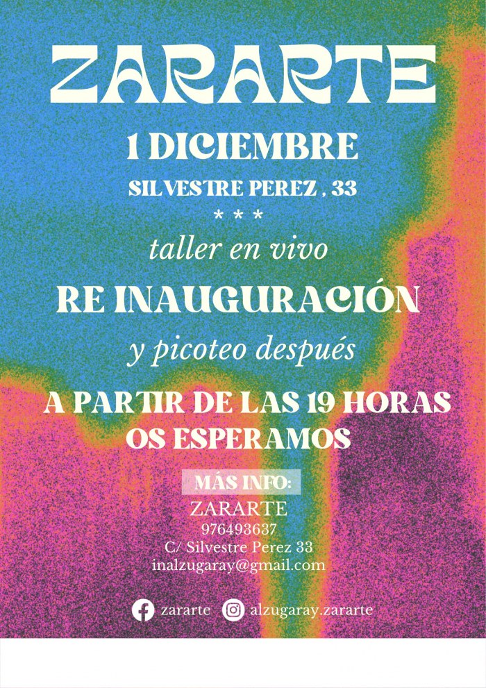 RE INAUGURACIÓN ZARARTE
