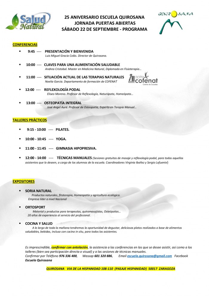 25 Aniversario de Quirosana: Jornada de Puertas Abiertas