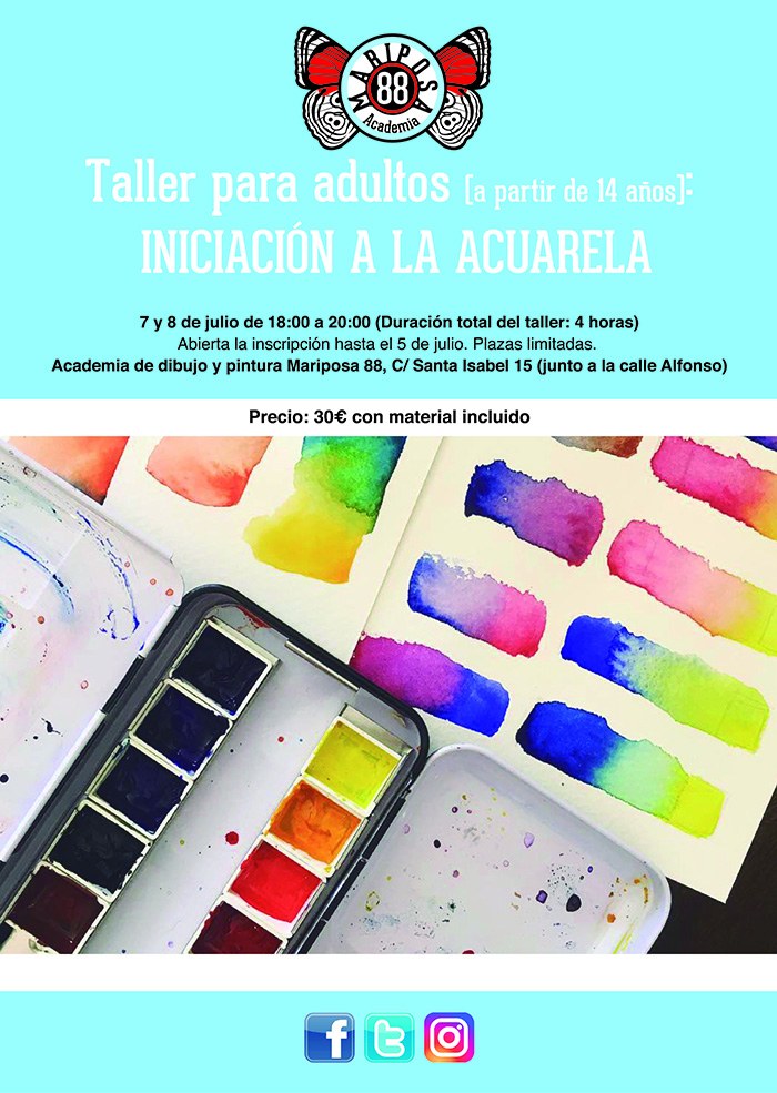 Taller para adultos: IniciaciÃ³n a la acuarela